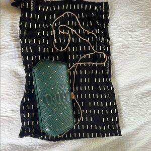 Rebecca Minikoff green clutch bag